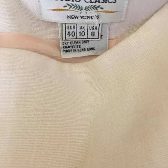 Vintage from 90’s Corky Miller’s Classic Studio Skirt,Pants;Blazer in pink linen - Picture 6 of 14